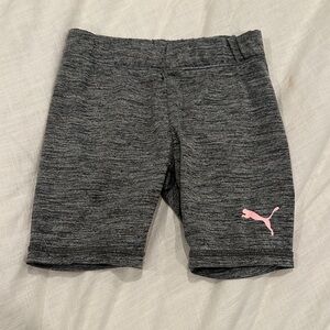 ✨ 3 /$15 Deal! ✨  Puma Gray Heather Bike Shorts with Pink Logo